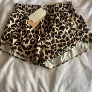 Cheetah print athletic shorts